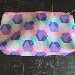 Clinique Geometric Cosmetic Bag - Pink, Purple, Green
